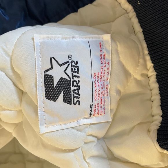 Vintage Dallas Cowboys Starter Jacket NFL Football Texas Embroidered Bomber Jack - Picture 10 of 14